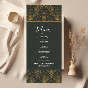 Elegante Art Deco Menükarte