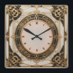 Elegante Art Deco Quadratische Wanduhr<br><div class="desc">Großartiges Uhrendesign. Du wirst es wie andere Liebe bekommen. Sie können dieses Design auch für andere Produkte verwenden,  die Sie mögen,  oder Ihren Text anpassen und hinzufügen. Folgen Sie mir für mehr. Vielen Dank. Ich wünsche Ihnen einen schönen Tag.</div>