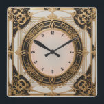 Elegante Art Deco Quadratische Wanduhr<br><div class="desc">Großartiges Uhrendesign. Du wirst es wie andere Liebe bekommen. Sie können dieses Design auch für andere Produkte verwenden,  die Sie mögen,  oder Ihren Text anpassen und hinzufügen. Folgen Sie mir für mehr. Vielen Dank. Ich wünsche Ihnen einen schönen Tag.</div>