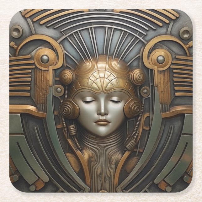 Elegante Art Deco Rechteckiger Pappuntersetzer (Vorderseite)