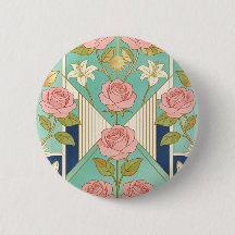 Elegante Art Deco-Rosa-Rosen-Blumen