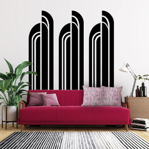 Elegante Art Deco Rosa und Mauve Kissen