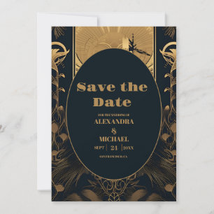 Elegante Art Deco Save The Date