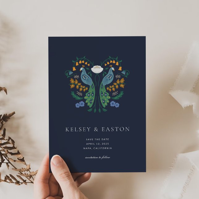 Elegante Art Deco Save the Date Karte mit Foto (Von Creator hochgeladen)