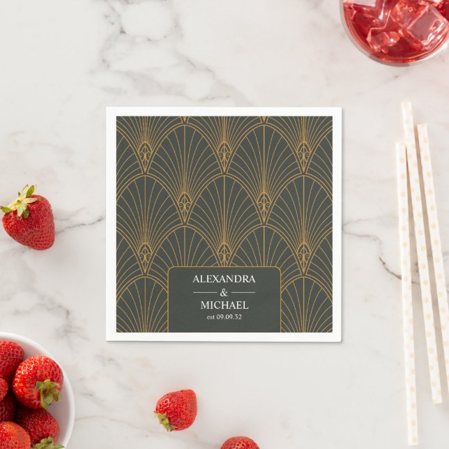 Elegante Art Deco Serviette (Beispiel)