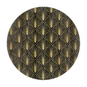 Elegante Art Deco: Vintag Abstrakt Schneidebrett