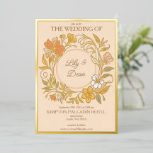 Elegante Art Nouveau Blumenhochzeit
