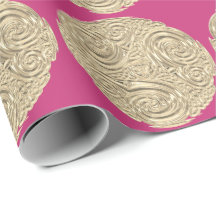 Elegante Art Nouveau Gold Fuschia Rosa Medaillon