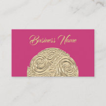 Elegante Art Nouveau Gold Fuschia Rosa Medaillon