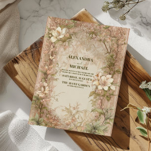 Elegante Art Nouveau Hochzeit Einladung