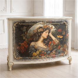 Elegante Art Nouveau Viktorianische Göttin Floral Seidenpapier