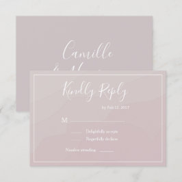 Elegante Art Rosa Aquarellfarben Hochzeit rsvp Einladung