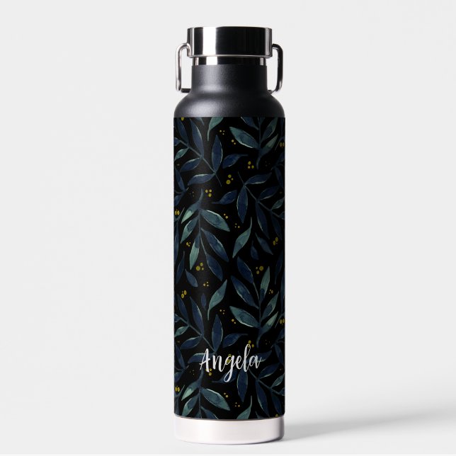 Elegante Äste und Beeren Trinkflasche (Vorne)