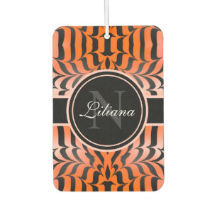 Elegante Ästhetik Orange & Black Tiger Skin Print Autolufterfrischer