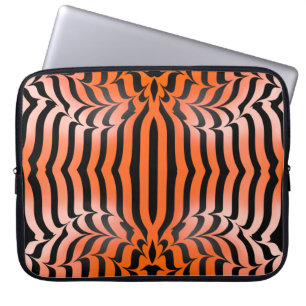 Elegante Ästhetik Orange & Black Tiger Skin Print Laptopschutzhülle