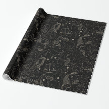 Elegante Astrologie Zodiac Black/Gold