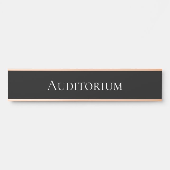Elegante Auditorium School, Office & Movie Theater Türschild (Vorderseite )