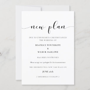 Elegante, aufgeschobene Hochzeitskarte Einladung