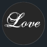 Elegante Aufkleber für die Gastgeschenk Hochzeit S<br><div class="desc">Elegante Aufkleber für die Gastgeschenk Hochzeit Schwarz und Weiß</div>