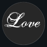 Elegante Aufkleber für die Gastgeschenk Hochzeit S<br><div class="desc">Elegante Aufkleber für die Gastgeschenk Hochzeit Schwarz und Weiß</div>