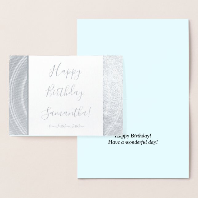Elegante, ausgefeilte "Happy Birthday"-Karte Folienkarte (Anzeige)