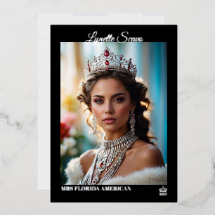 Elegante Autogrammkarten mit echter Folie für Schö Folieneinladung