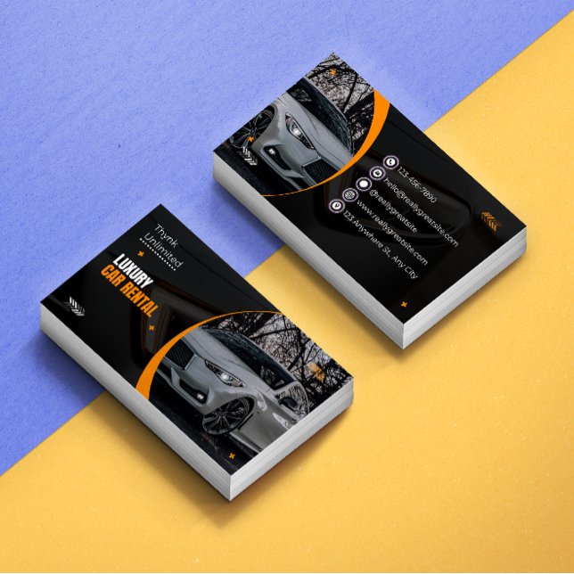 Elegante Autovermietung Visitenkarte (Von Creator hochgeladen)