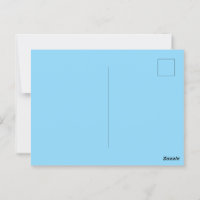 Elegante Baby Blue Glossy Postkarte für besonderes