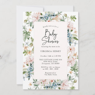 Elegante Baby-Shower in Rosa Einladung