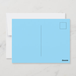 Elegante Babyblaue Glänzende Postkarte für besonde