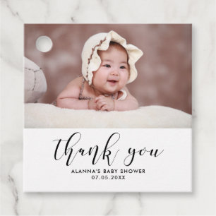 Elegante Babydusche danke Geschenkanhänger
