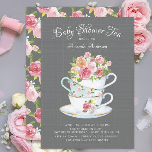 Elegante Babydusche Einladung