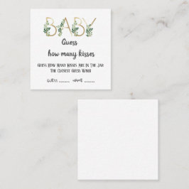 Elegante Babydusche schätzt wie viele Kisses-Karte Quadratische Visitenkarte