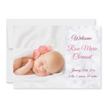 Elegante Babygurtsanzeige – mit Foto