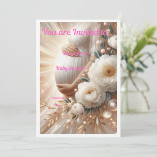 Elegante Babyparty-Einladung Florales Design Einladung