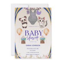 Elegante Babyparty-Einladung | Modern Minimalistis