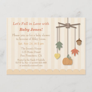Elegante Babyparty-Einladungen zum Herbst Einladung