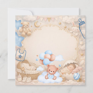 Elegante Babyparty-Einladungsvorlage Einladung
