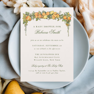 Elegante Babyparty im Stil eines Vintage-Sommergar Einladung