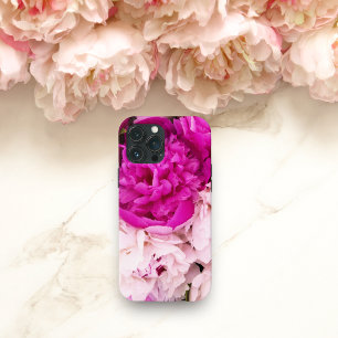 Elegante Babyrosa- und Fuchsien-Pfingstrosen  Case-Mate iPhone Hülle