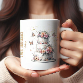 Elegante Bäckerei Cake Werbung Kaffeetasse