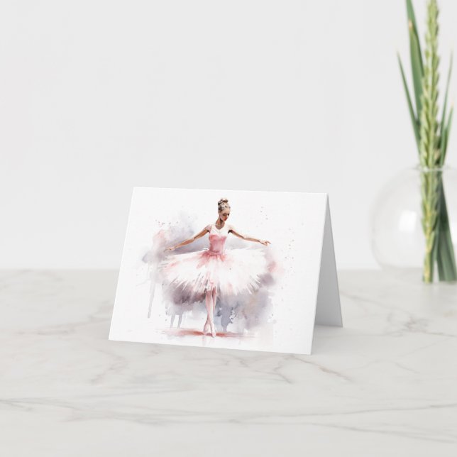 Elegante Ballet Dancer BLANK Karte (Vorderseite)