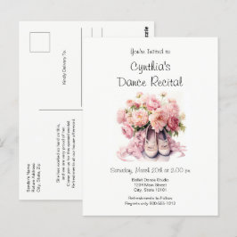 Elegante Ballett-Tanz Einladung Postkarte