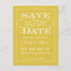 Elegante Bambus-Save the Date Mitteilung Ankündigungspostkarte