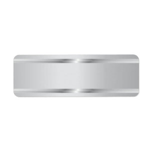 Élégante bande d'argent vierge Étiquettes d'adress