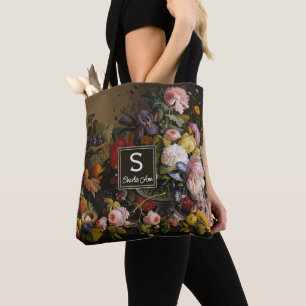 Elegante Barock-Blumen-Stillleben-Kunstmalerei Tasche