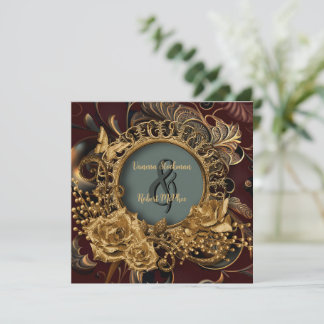 Elegante barocke Einladung zur Hochzeit