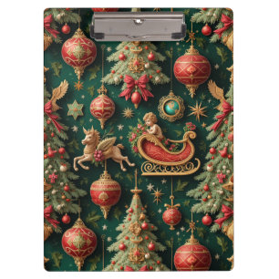 Elegante Barocke Weihnachtsklammer Klemmbrett