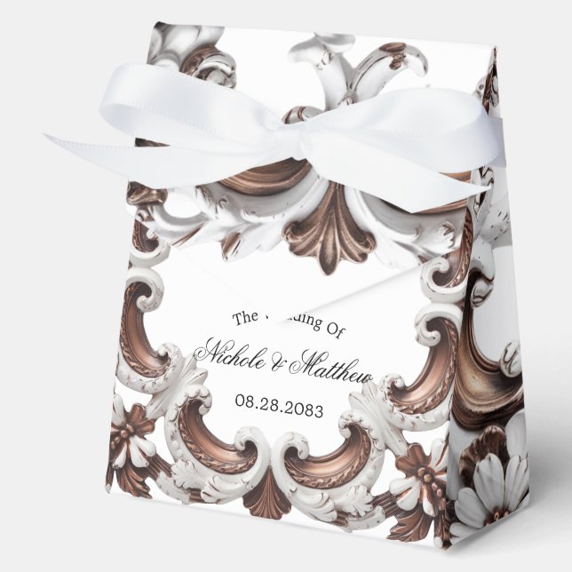 Elegante Barockhochzeit Geschenkschachtel (Vorderseite)