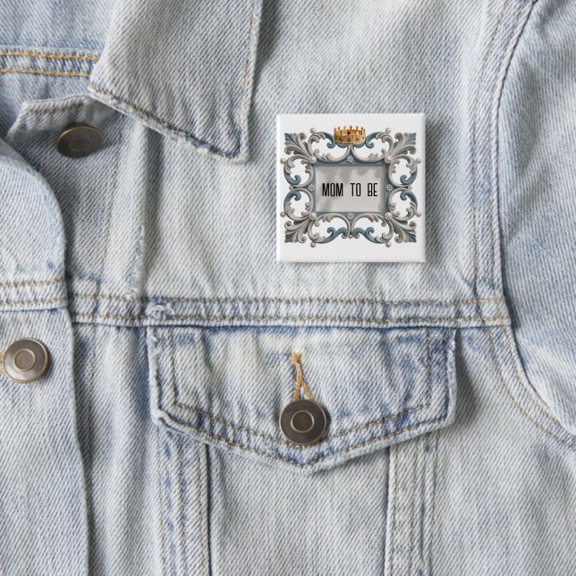 Elegante Baroque Baby Boy Dusche Button (Beispiel)